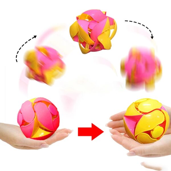 A magic ball that changes color when thrown