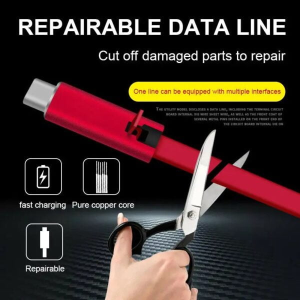 Cuttable and restoreable fast charging cable (Copy) (Copy)