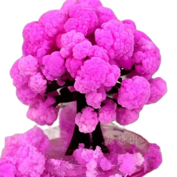 Crystal paper tree growing