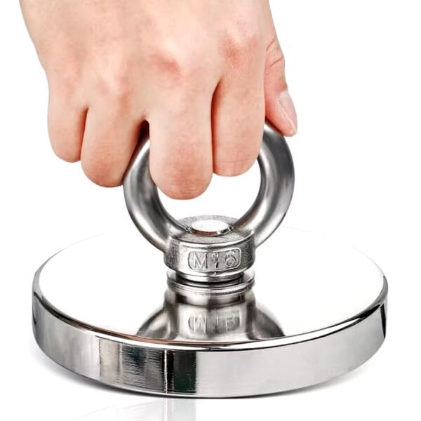 Strong magnet used for fishing from lakes