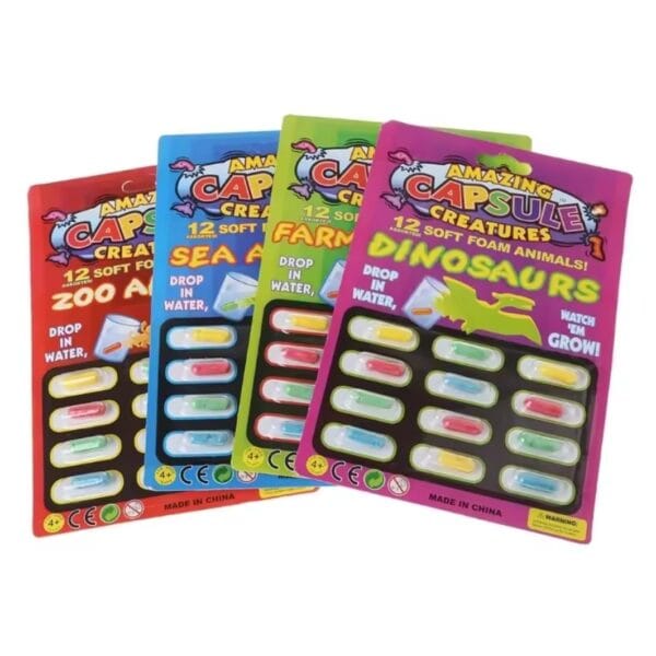 Toy capsules that turn into animal dolls