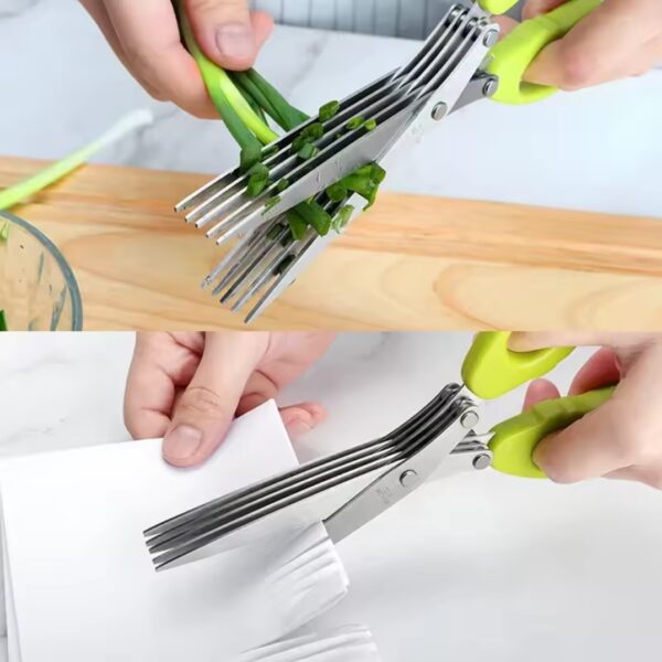 Multi-blade kitchen shears for salad