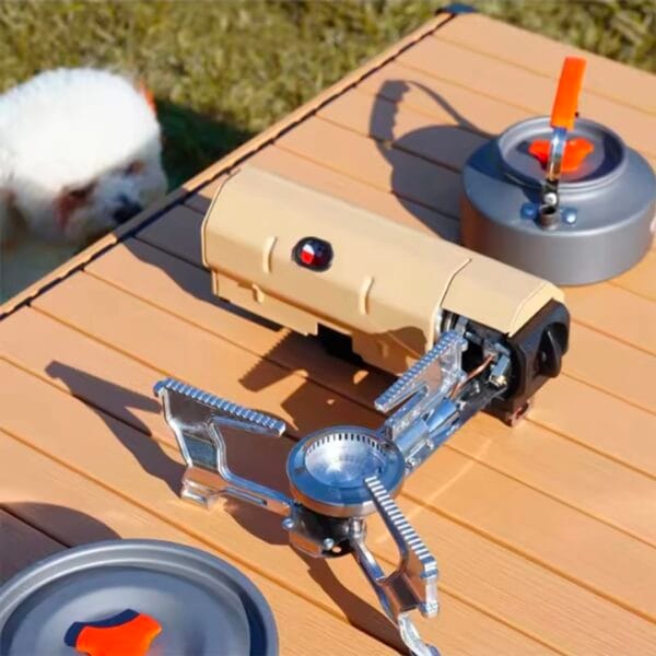 Portable mini gas stove for camping